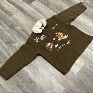 Disney CHIP & DALE Women's Character Winter Sherpa Pullover Size XL Unisex